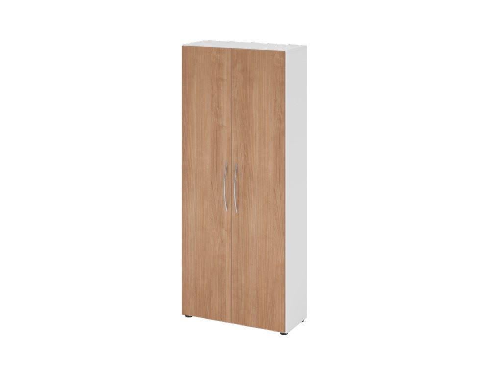Produktbild Hammerbacher Schrank 5OH BM Weiß Nussbaum B 80 x T 34,6 x H 188 cm