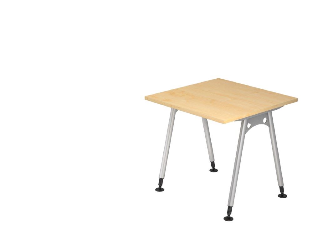 Produktbild Hammerbacher Schreibtisch A-Fuß 80 x 80 in Ahorn