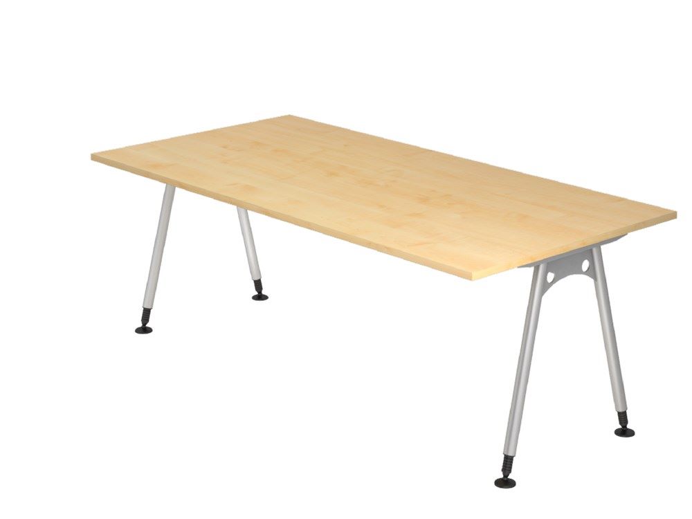 Produktbild Hammerbacher Schreibtisch A-Fuß 200 x 100 cm in Ahorn