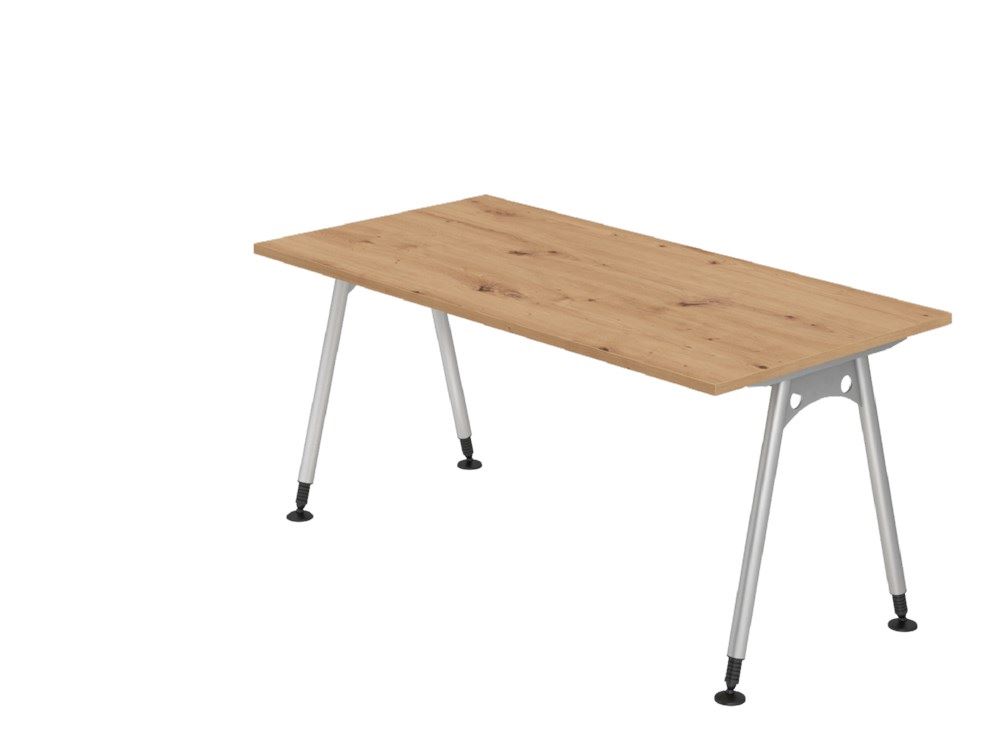 Produktbild Hammerbacher Schreibtisch A-Fuß 160 x 80 cm in Asteiche
