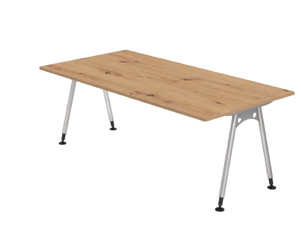 Produktbild Hammerbacher Schreibtisch AS2E A-Fuß 200 x 100 cm in Asteiche