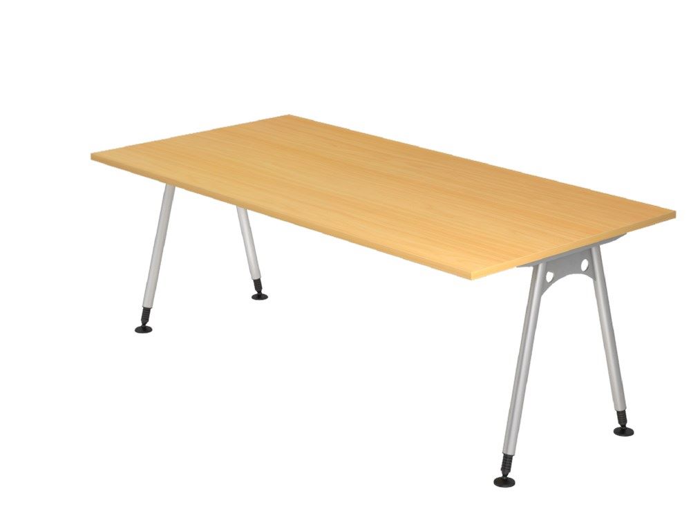 Produktbild Hammerbacher Schreibtisch AS2E A-Fuß 200 x 100 cm in Buche