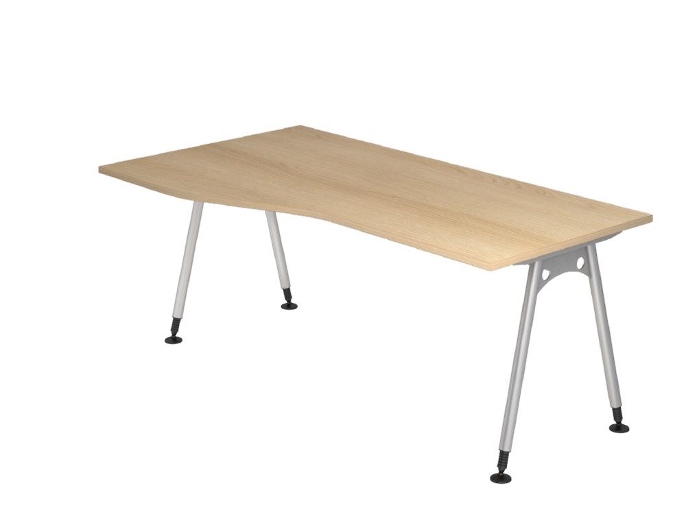 Produktbild Hammerbacher Schreibtisch A-Fuß 180 x 100/80 cm in Eiche