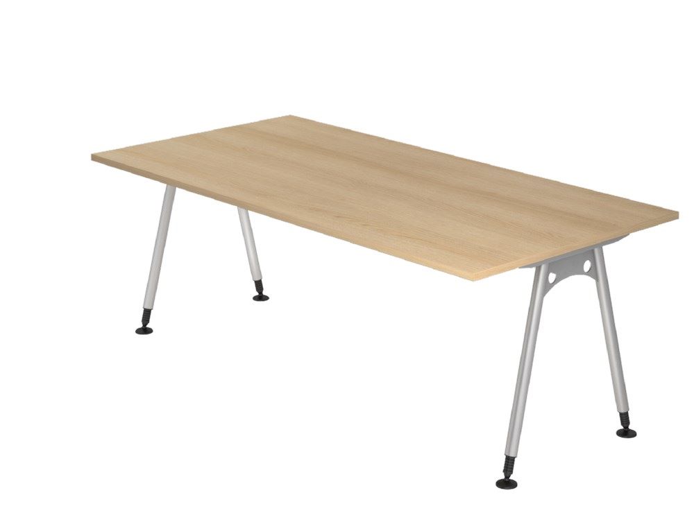 Produktbild Hammerbacher Schreibtisch AS2E A-Fuß 200 x 100 cm in Eiche