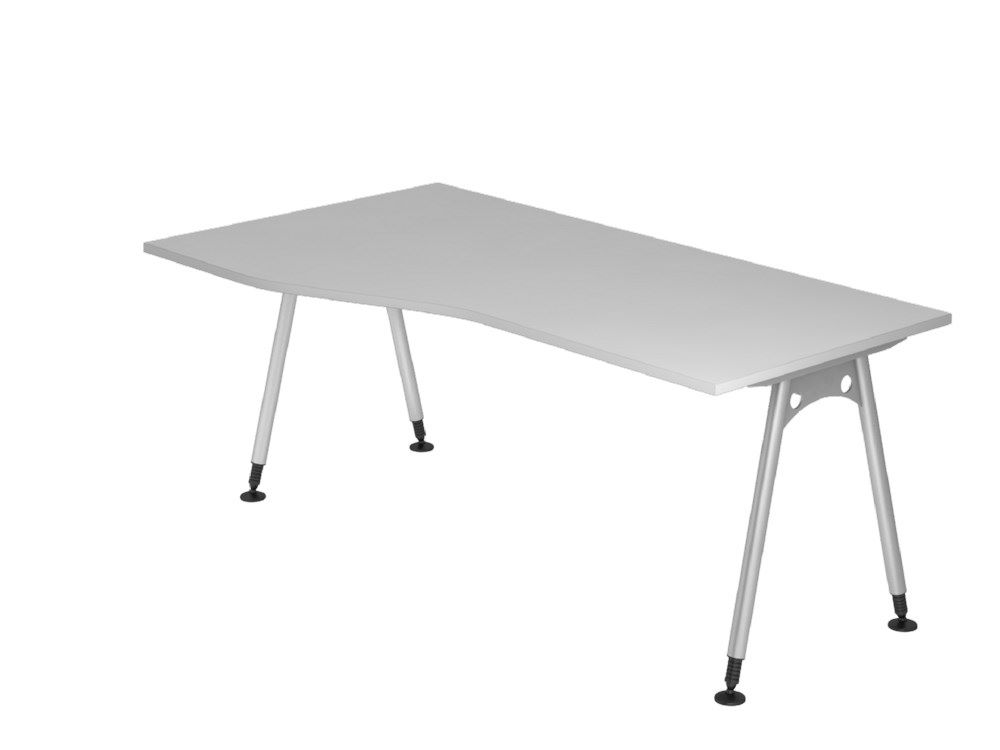 Produktbild Hammerbacher Schreibtisch A-Fuß 180 x 100/80 cm in Grau