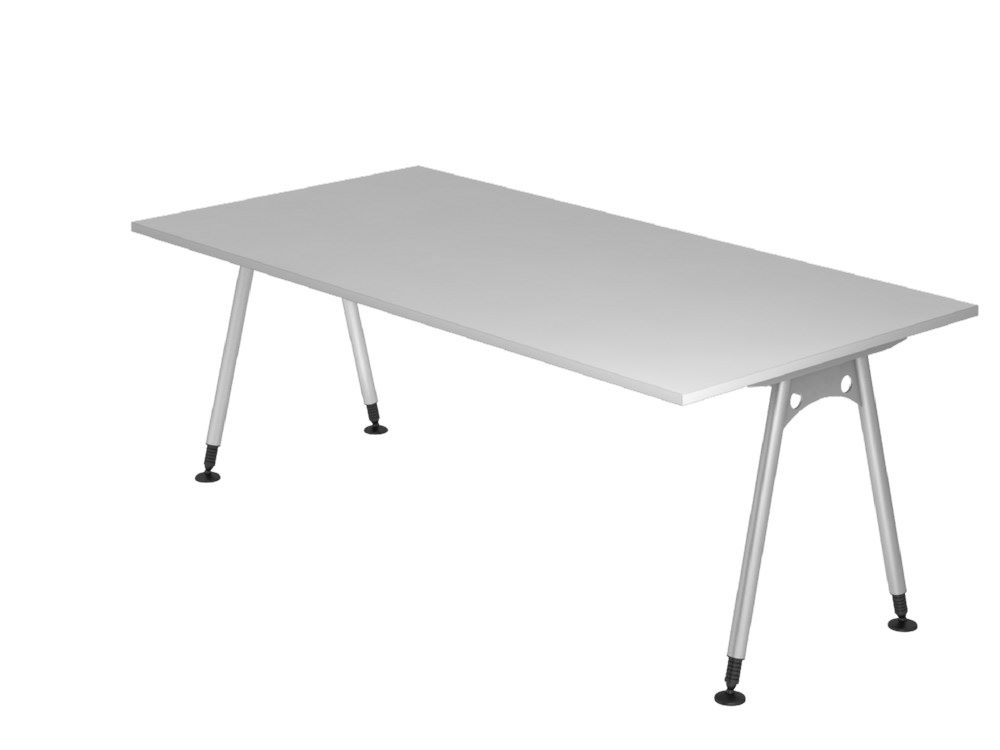 Produktbild Hammerbacher Schreibtisch A-Fuß 200 x 100 cm in Grau
