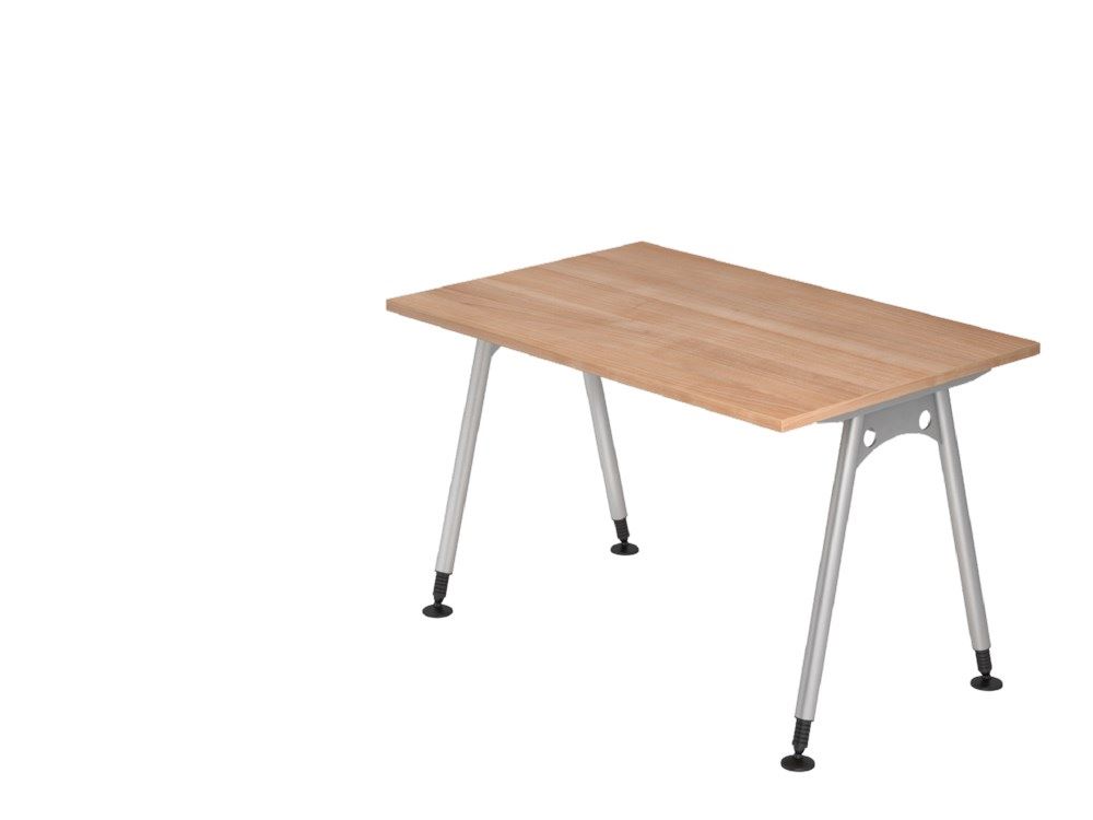 Produktbild Hammerbacher Schreibtisch A-Fuß 120 x 80 cm Nussbaum