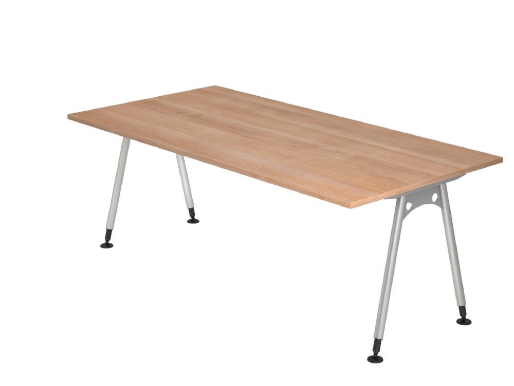 Produktbild Hammerbacher Schreibtisch A-Fuß 200 x 100 cm in Nussbaum