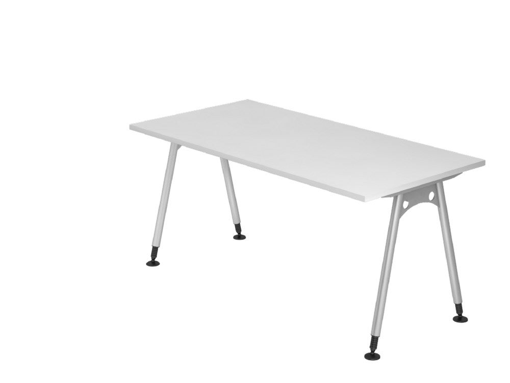 Produktbild Hammerbacher Schreibtisch A-Fuß 160 x 80 cm in Weiß