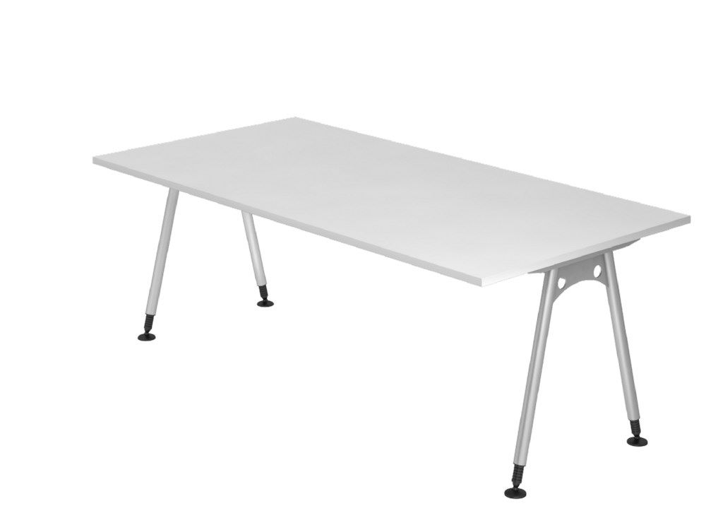 Produktbild Hammerbacher Schreibtisch A-Fuß 200 x 100 cm in Weiß