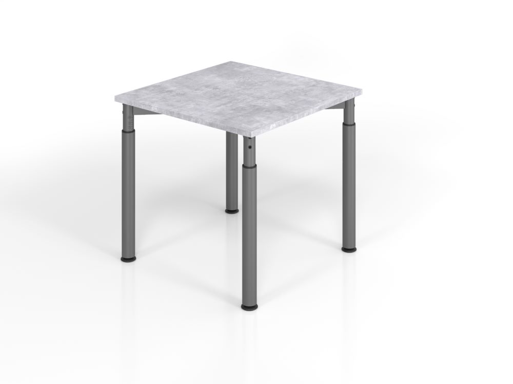 Produktbild Hammerbacher Schreibtisch höhenverstellbar 80 x 80 cm Platte 25 mm Beton Graphit