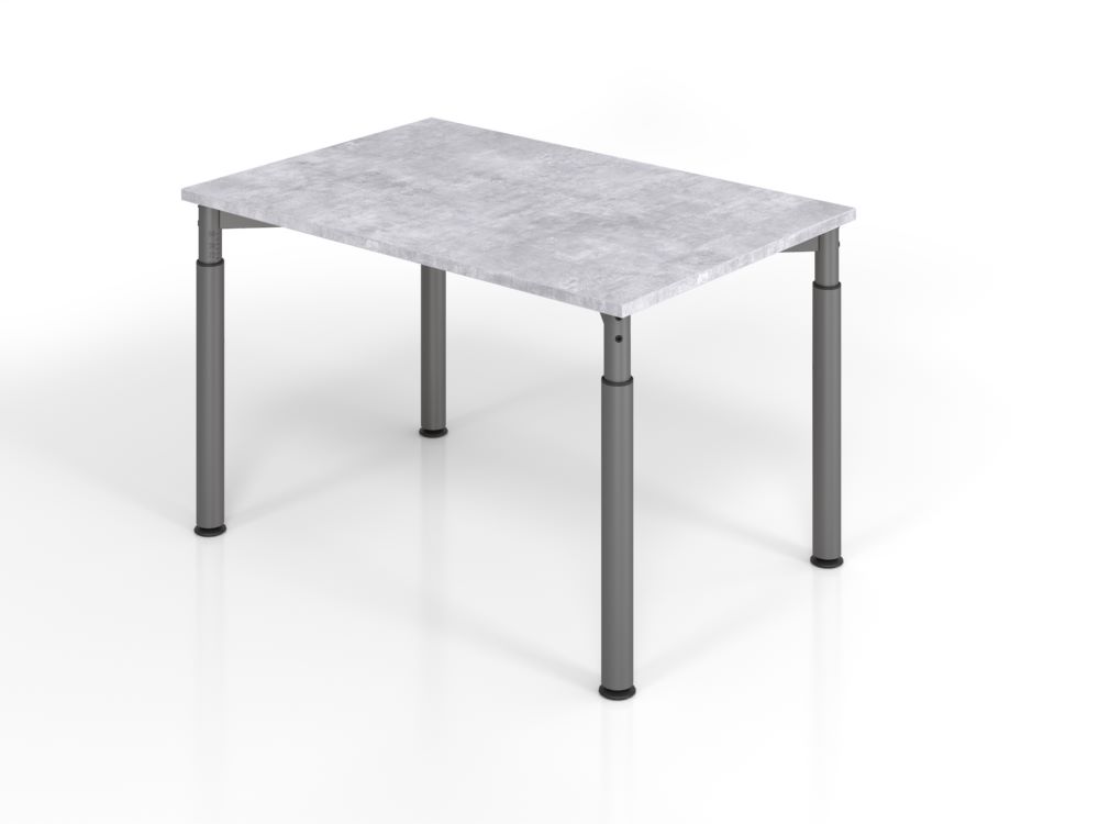 Produktbild Hammerbacher Schreibtisch mit den Maßen 120 x 80 cm Platte aus Beton Füße Graphit