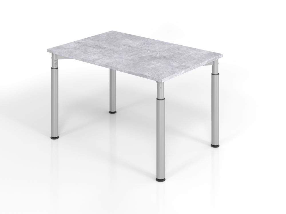 Produktbild Hammerbacher Schreibtisch höhenverstellbar 120 x 80 cm Platte aus Beton