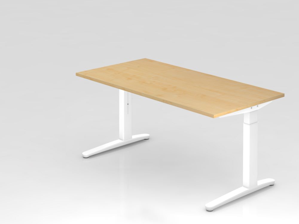 Produktbild Hammerbacher Schreibtisch XB16 C-Fuß 160 x 80 cm Ahorn höheneinstellbar