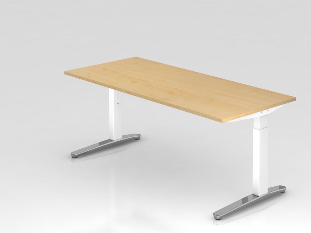 Produktbild Hammerbacher Schreibtisch C Fuß 180 x 80 cm Platte 25 mm dick Ahorn