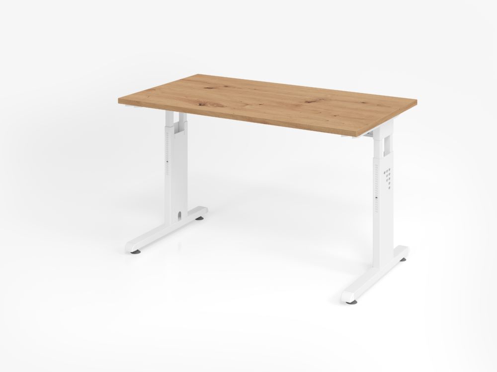 Produktbild Hammerbacher Schreibtisch OS612 C-Fuß 120 x 67 cm Asteiche / Weiß