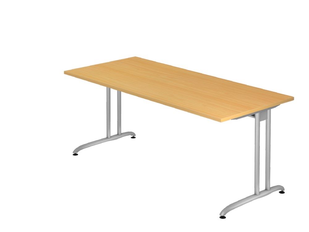 Produktbild Hammerbacher Schreibtisch C-Fuß 180 x 80 cm in Buche