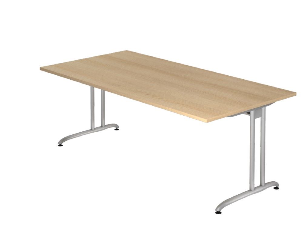 Produktbild Hammerbacher BS2E Schreibtisch C-Fuß 200 x 100 cm Eiche Arbeitshöhe 72 cm