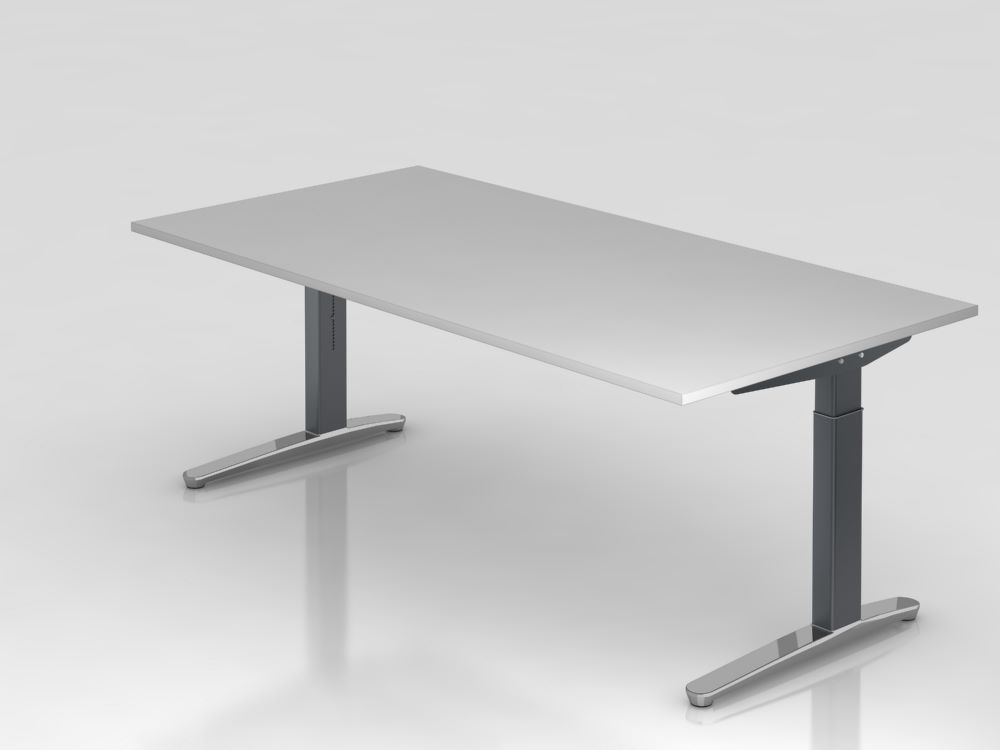 Produktbild Hammerbacher Schreibtisch Platte 25 mm 200 x 100 cm Grau