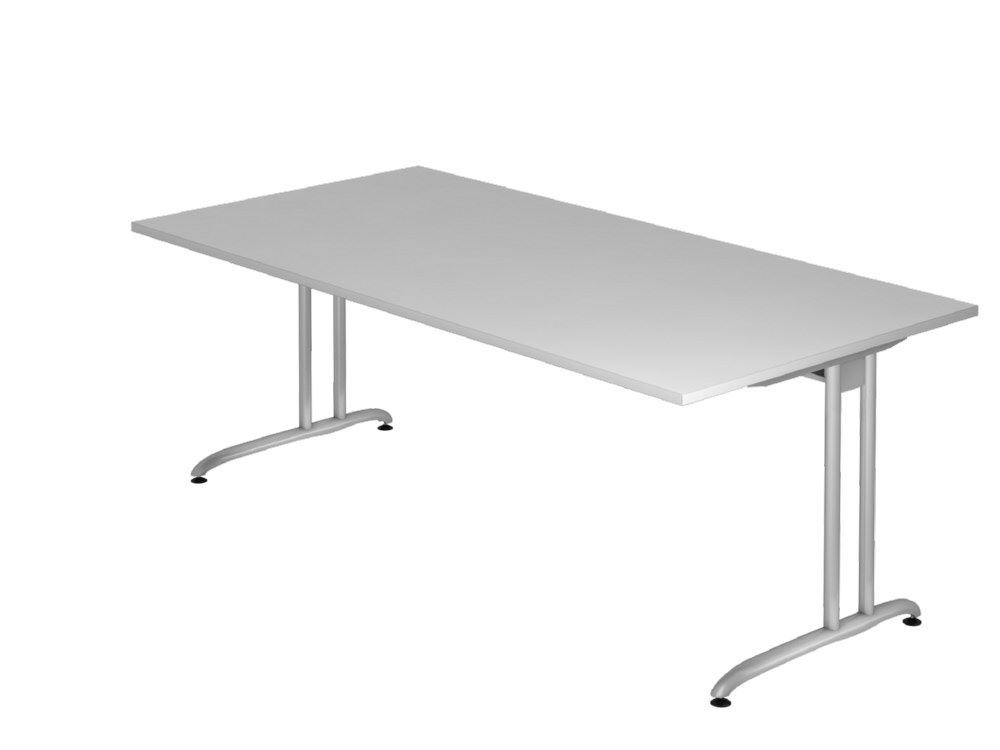 Produktbild Hammerbacher Schreibtisch BS2E C-Fuß 200 x 100 cm Grau