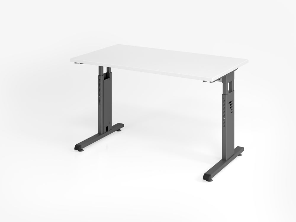 Produktbild Hammerbacher OS612 Schreibtisch C-Fuß 120 x 67 cm Weiß / Graphit