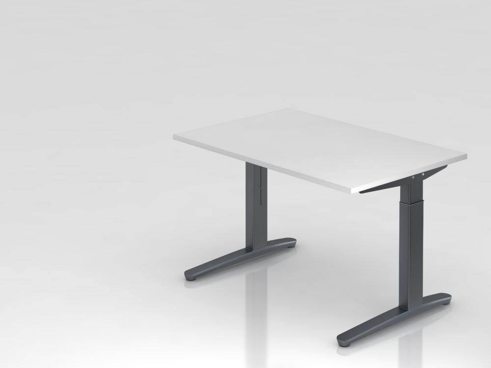 Produktbild Hammerbacher Schreibtisch XB12 C-Fuß 120 x 80 cm Weiß / Graphit