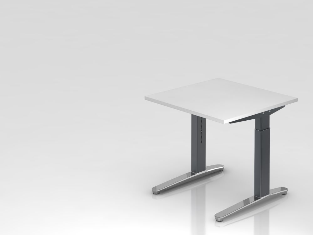 Produktbild Hammerbacher XB08 Schreibtisch C-Fuß 80 x 80 cm Weiß / Graphit