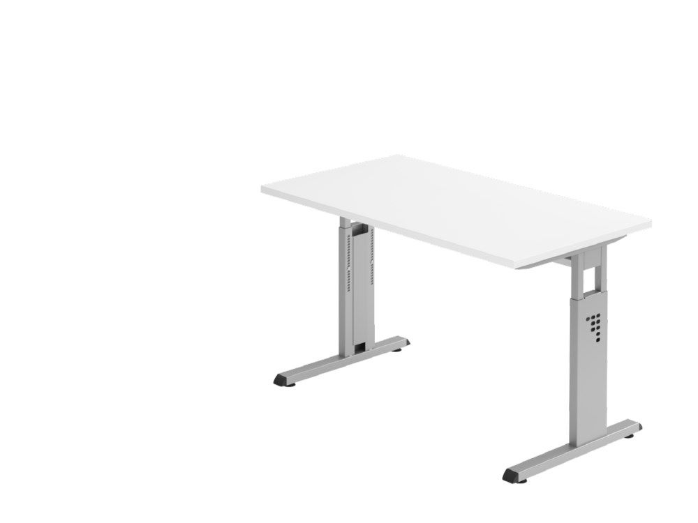 Produktbild Hammerbacher Schreibtisch C-Fuß 120 x 67cm Weiß Silber