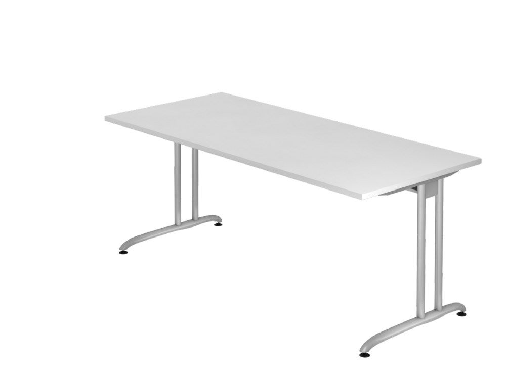 Produktbild Hammerbacher Schreibtisch C-Fuß 180 x 80 cm Weiß Arbeitshöhe 72 cm 