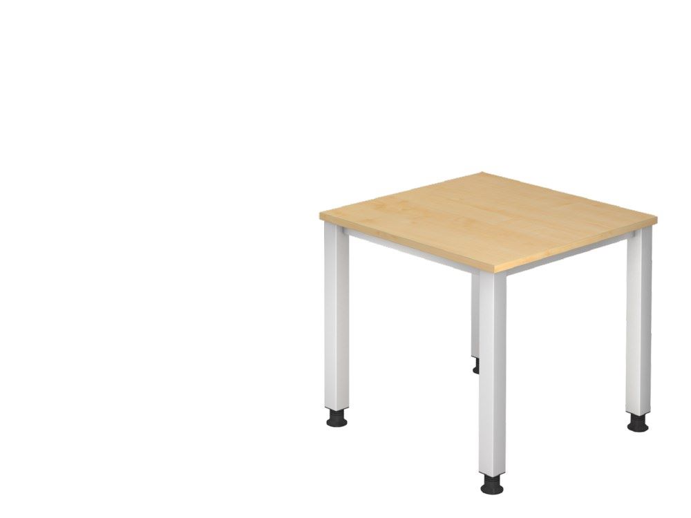 Produktbild Hammerbacher Schreibtisch QS08 4 Fuß eckig 80 x 80 cm Ahorn