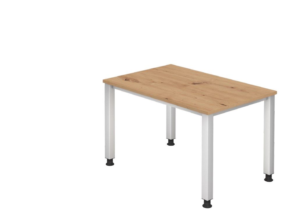 Produktbild Hammerbacher Schreibtisch 4 Fuß eckig 120 x 80 cm Asteiche