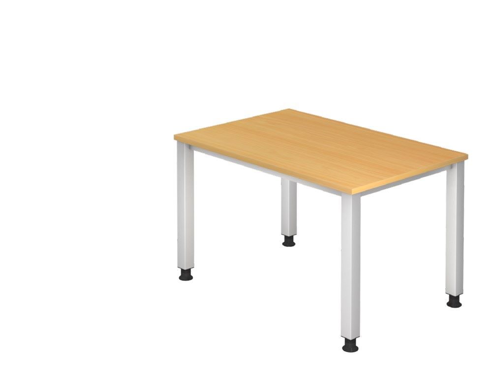 Produktbild Hammerbacher Schreibtisch 4 Fuß eckig 120 x 80 cm Buche