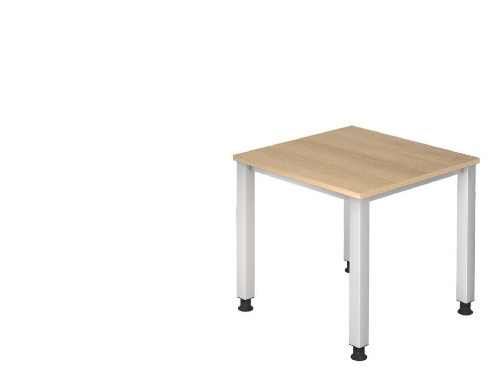 Produktbild Hammerbacher Schreibtisch QS08 4 Fuß eckig 80 x 80 cm Eiche