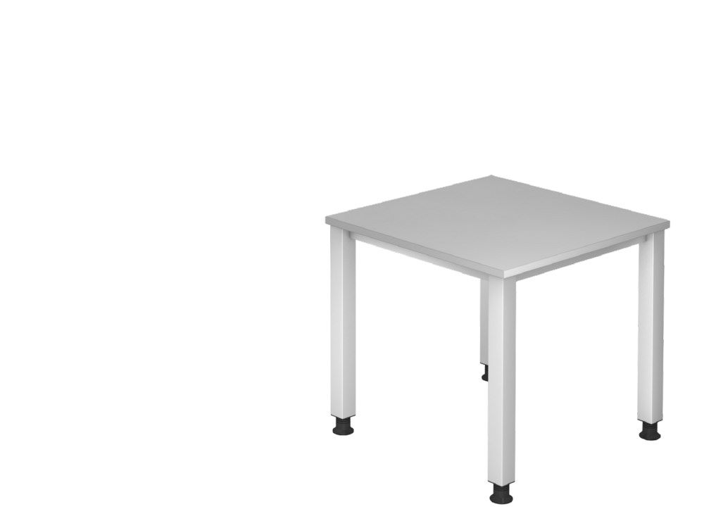 Produktbild Hammerbacher Schreibtisch 4 Fuß eckig 80 x 80 cm Grau