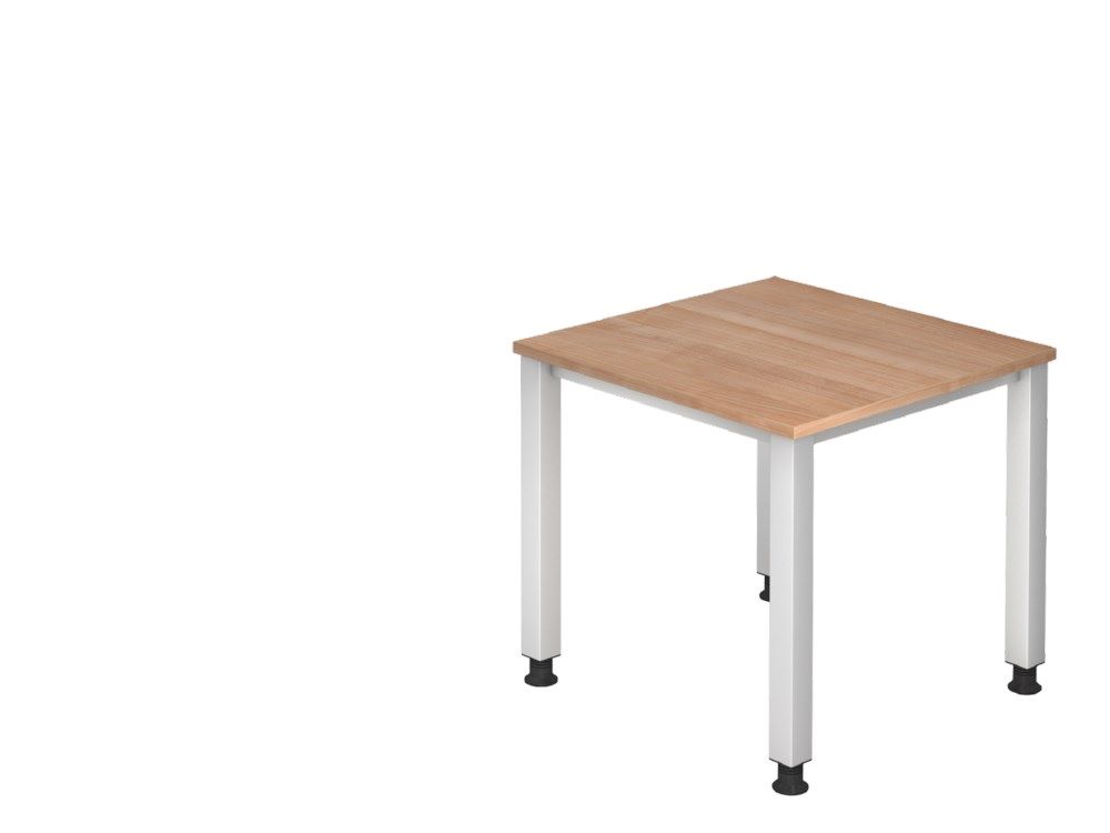 Produktbild Hammerbacher Schreibtisch 4 Fuß eckig 80 x 80 cm Nussbaum