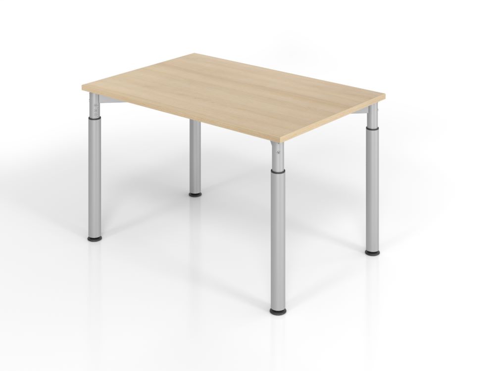 Produktbild Hammerbacher Schreibtisch mit Quertraversen 120 x 80 cm Platte aus Eiche