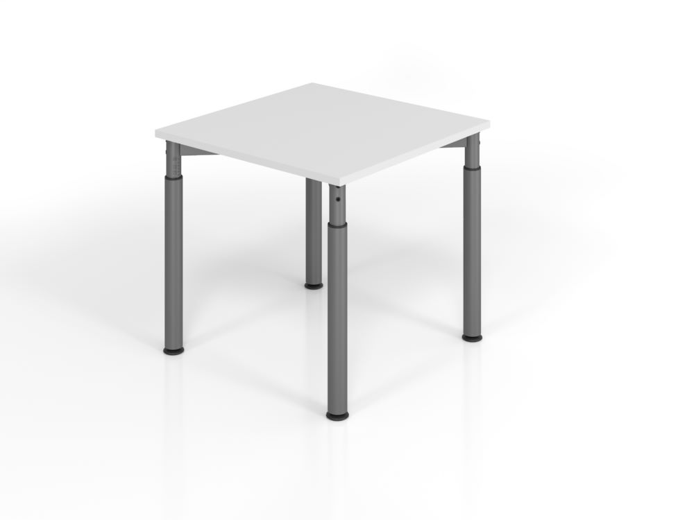 Produktbild Hammerbacher Schreibtisch 4 Füße Maße 80 x 80 cm Grau Graphit