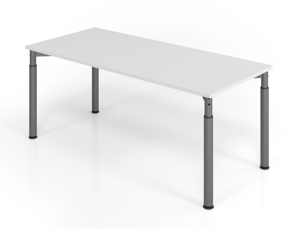 Produktbild Hammerbacher Schreibtisch YS19 180 x 80 cm Grau / 4-Fuß Gestell in Graphit