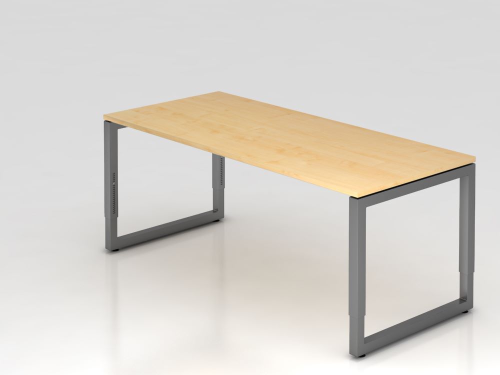 Produktbild Hammerbacher Schreibtisch O-Fuß eckig 180 x 80 cm Ahorn / Graphit