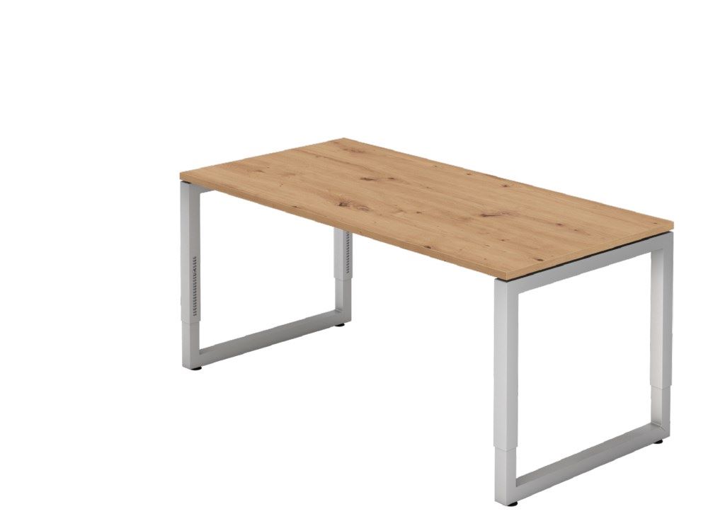 Produktbild Hammerbacher Schreibtisch O-Fuß eckig 160 x 80 cm Asteiche