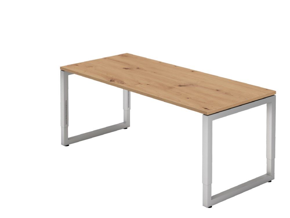 Produktbild Hammerbacher Schreibtisch O-Fuß eckig 180 x 80 cm Asteiche