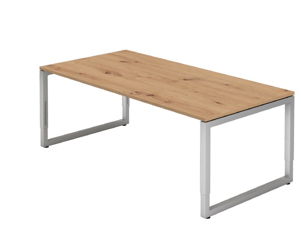 Produktbild Hammerbacher RS2E Schreibtisch O-Fuß eckig 200 x 100 cm Asteiche