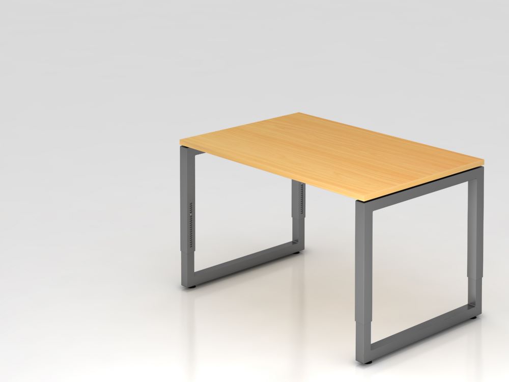 Produktbild Hammerbacher Schreibtisch RS12 O-Fuß eckig 120 x 80 cm Buche / Graphit