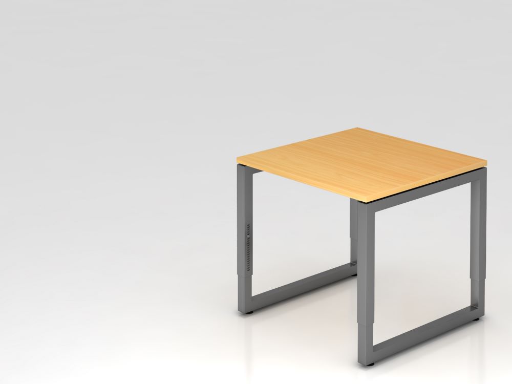 Produktbild Hammerbacher Schreibtisch RS08 O-Fuß eckig 80 x 80 cm Buche / Graphit