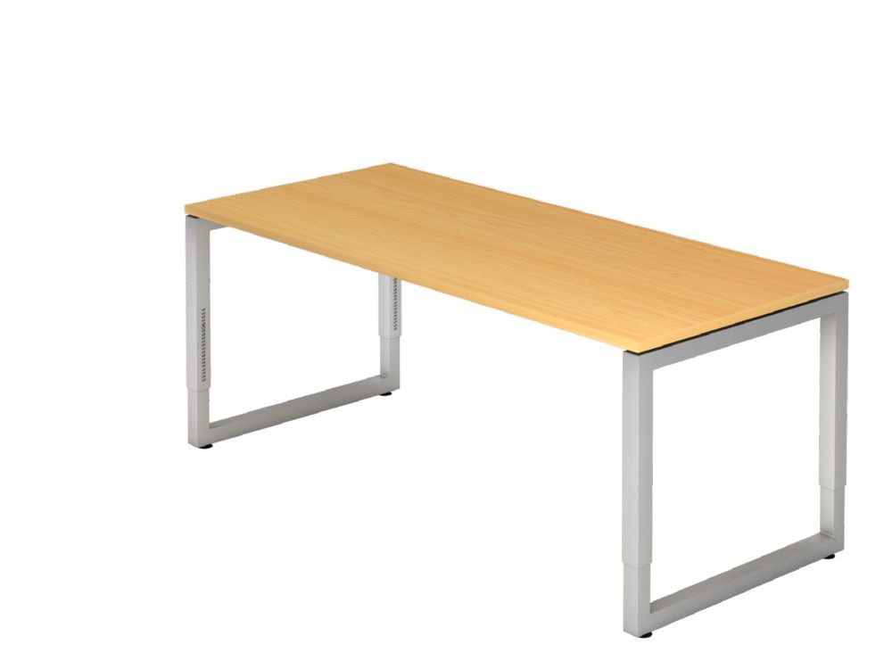 Produktbild Hammerbacher Schreibtisch O-Fuß eckig 180 x 80 cm Buche