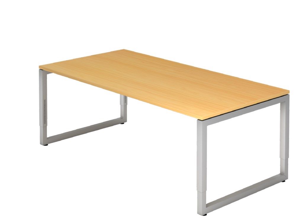 Produktbild Hammerbacher Schreibtisch O-Fuß eckig 200 x 100 cm Buche