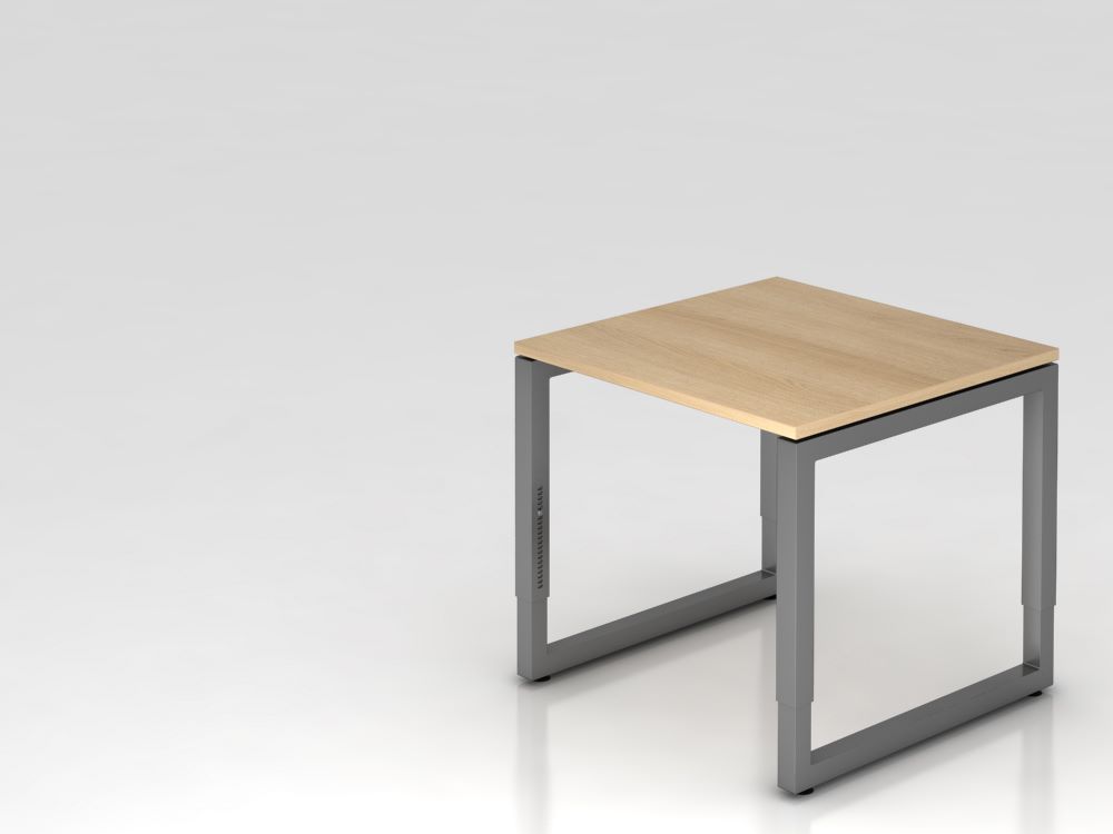 Produktbild Hammerbacher Schreibtisch RS08 O-Fuß eckig 80 x 80 cm Eiche / Graphit
