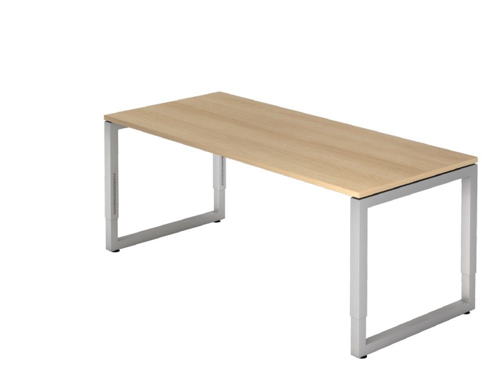 Produktbild Hammerbacher Schreibtisch O-Fuß eckig 180 x 80 cm Eiche