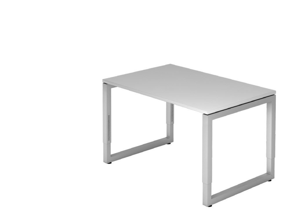 Produktbild Hammerbacher Schreibtisch RS12 O-Fuß eckig 120 x 80 cm Grau