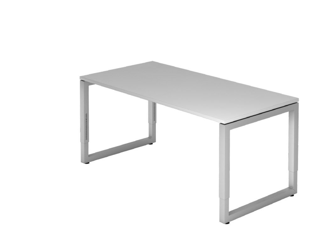 Produktbild Hammerbacher Schreibtisch RS16 O-Fuß eckig 160 x 80 cm Grau